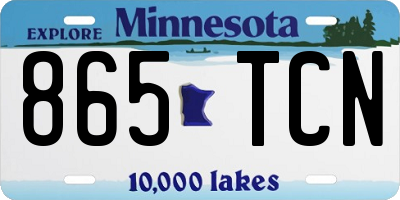 MN license plate 865TCN