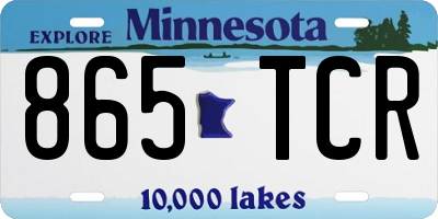 MN license plate 865TCR