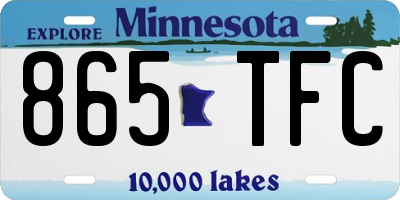 MN license plate 865TFC