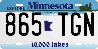 MN license plate 865TGN