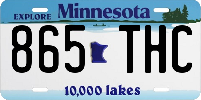 MN license plate 865THC