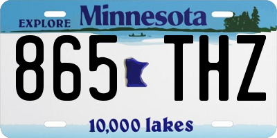 MN license plate 865THZ