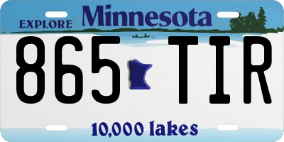 MN license plate 865TIR