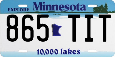 MN license plate 865TIT