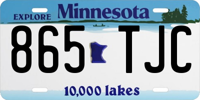 MN license plate 865TJC