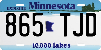 MN license plate 865TJD