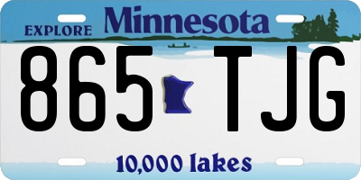 MN license plate 865TJG