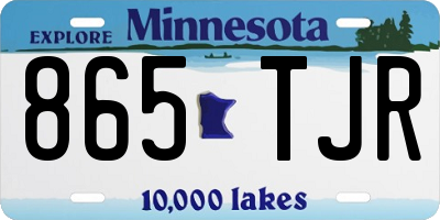 MN license plate 865TJR