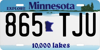 MN license plate 865TJU