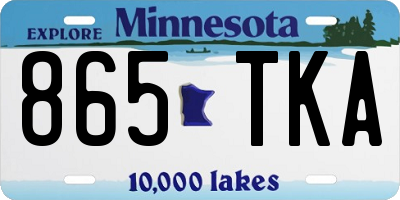 MN license plate 865TKA