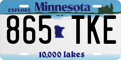 MN license plate 865TKE