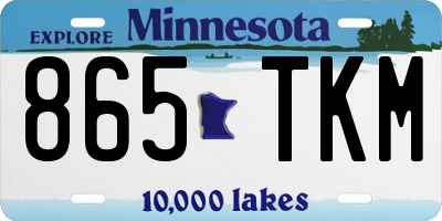 MN license plate 865TKM