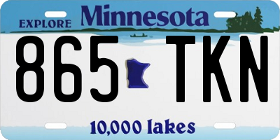 MN license plate 865TKN