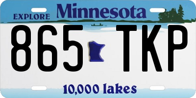 MN license plate 865TKP