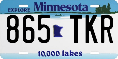 MN license plate 865TKR