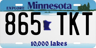 MN license plate 865TKT
