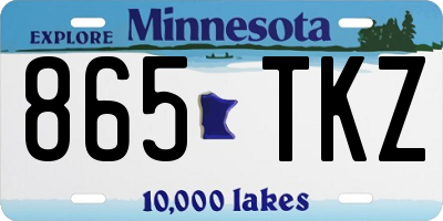 MN license plate 865TKZ