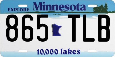 MN license plate 865TLB