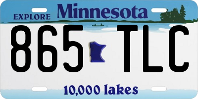 MN license plate 865TLC