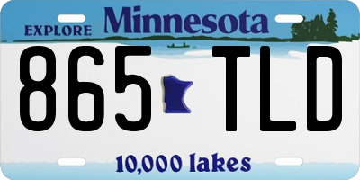 MN license plate 865TLD