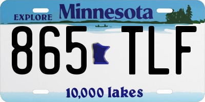 MN license plate 865TLF