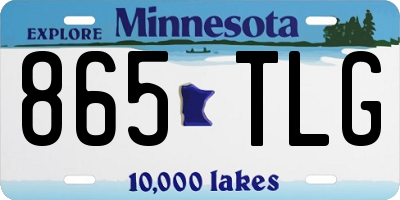 MN license plate 865TLG
