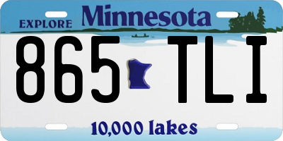 MN license plate 865TLI