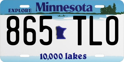 MN license plate 865TLO