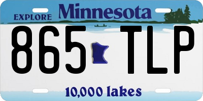MN license plate 865TLP