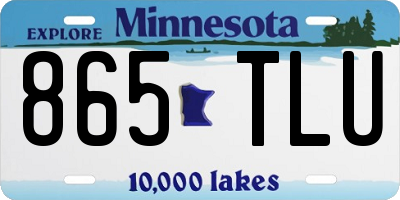 MN license plate 865TLU
