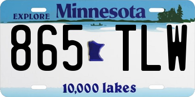 MN license plate 865TLW