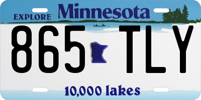 MN license plate 865TLY