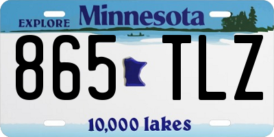 MN license plate 865TLZ