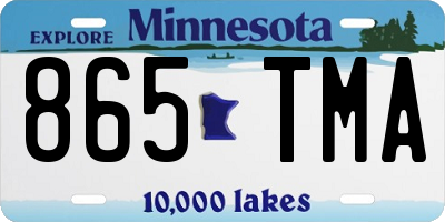 MN license plate 865TMA