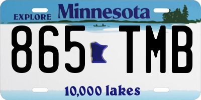 MN license plate 865TMB