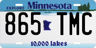 MN license plate 865TMC