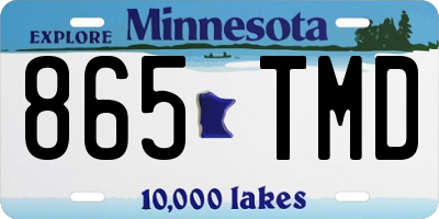 MN license plate 865TMD