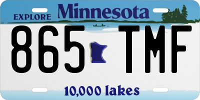 MN license plate 865TMF
