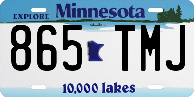 MN license plate 865TMJ