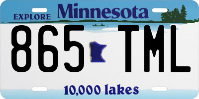 MN license plate 865TML