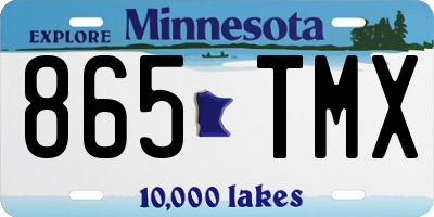 MN license plate 865TMX