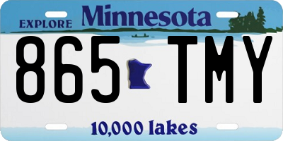 MN license plate 865TMY