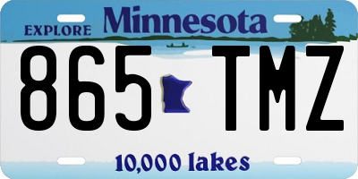 MN license plate 865TMZ