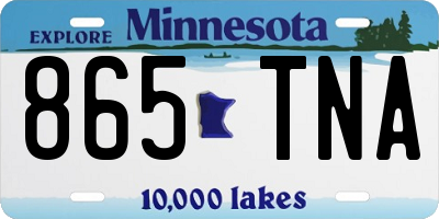MN license plate 865TNA