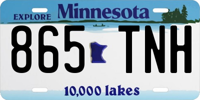 MN license plate 865TNH