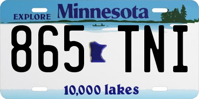 MN license plate 865TNI