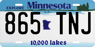 MN license plate 865TNJ