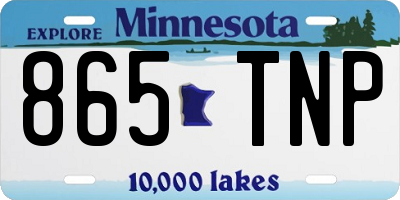 MN license plate 865TNP