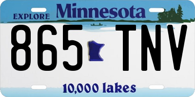 MN license plate 865TNV