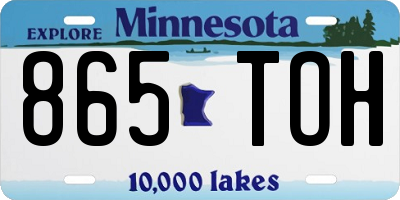 MN license plate 865TOH